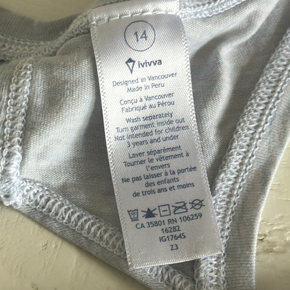 Ivivva s14 or XS tank, Puella XS striped boho, Aeropostale XS white tank - Picture 5 of 11